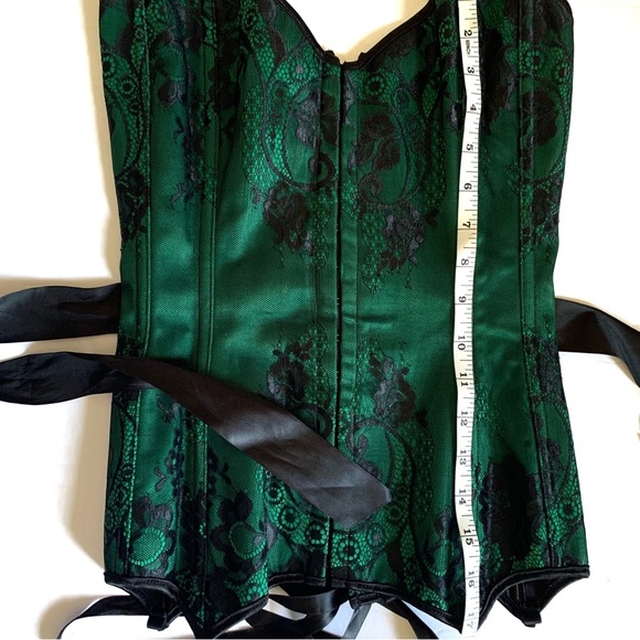Envie Intimates Green and Black Corset Size Small - Picture 9 of 12